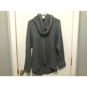 Hasson Silk Mohair Blend Cowl Neck Sweater Gray Women's SZ Small Super Soft